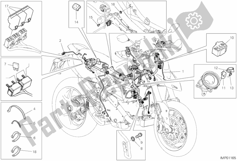 Alle onderdelen voor de Voertuig Elektrisch Systeem van de Ducati Hypermotard 950 SP 2019